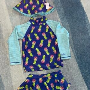 UV Skins pineapple swim set